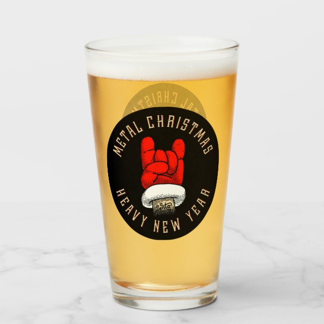 Verre Noël en métal lourd (Devant (rempli))