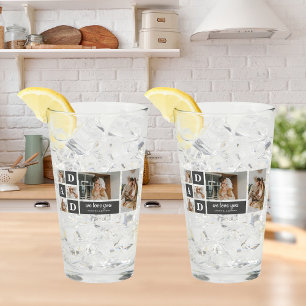 Verre Noir moderne Photo Collage Papa Meilleur cadea