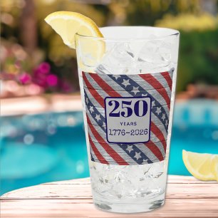 Verre Nom 250 ans 1776-2026 Stars and Stripes