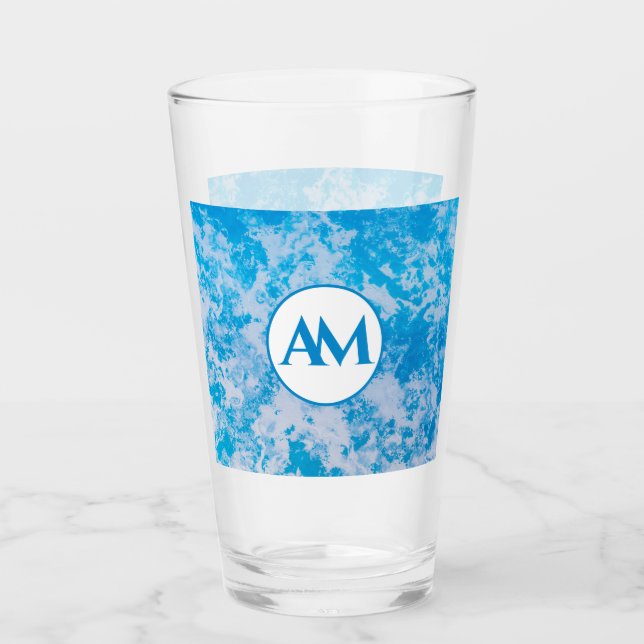 Verre Nom de surface de la planète de glace bleue et bla (Devant)
