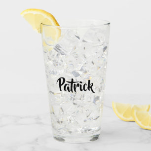 Verre Nom personnalisé blanc