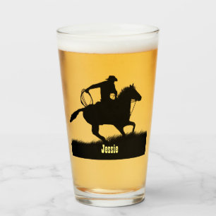 Verre Nom personnalisé Cowboy