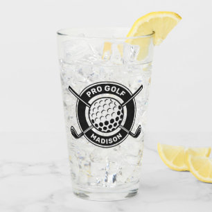 Verre Nom personnalisé et golf de texte