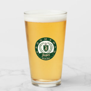 Verre Nom personnalisé Garçon d'honneur Vert Héraldique