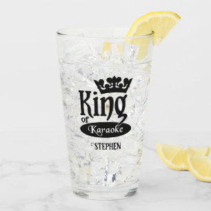 Verre Nom personnalisé King of Karaoke