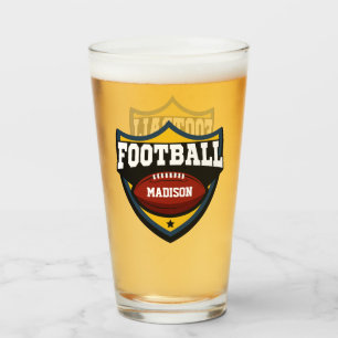 Verre Nom personnalisé Logo de football