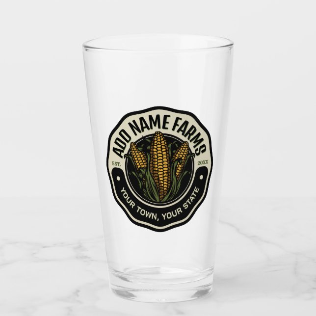 Verre Nom personnalisé Sweet Corn Garden Agricole (Devant)