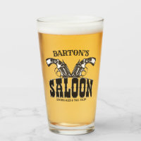 NOM PERSONNALISÉ Wild West Gun Revolver Saloon