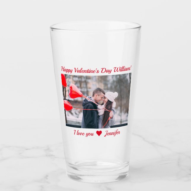 Verre Nom photo personnalisé de l'Heureuse Sainte-Valent (Devant)