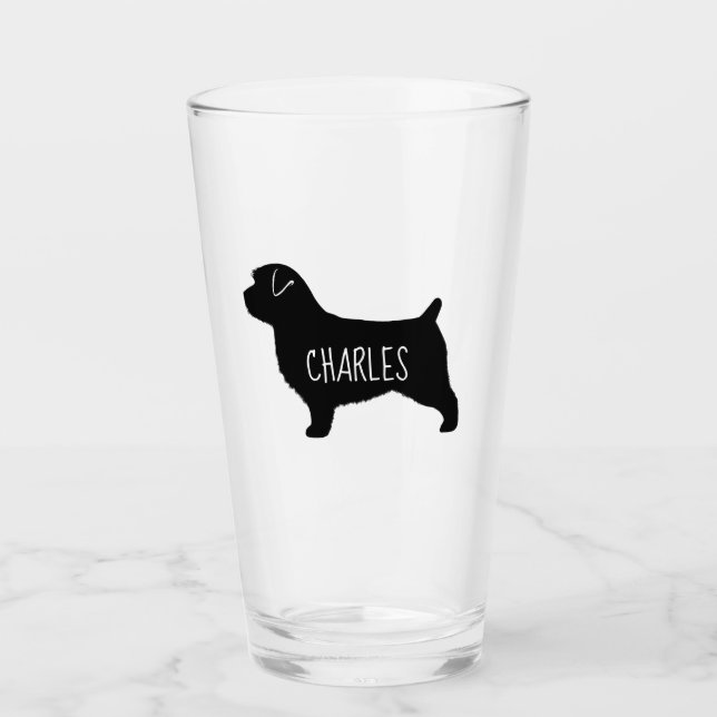 Verre Norfolk Terrier Silhouette Amoureux des chiens per (Devant)