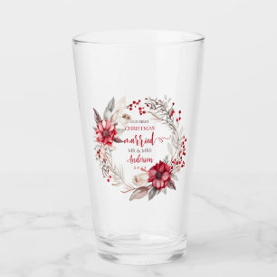 Verre Notre premier mariage de Noël