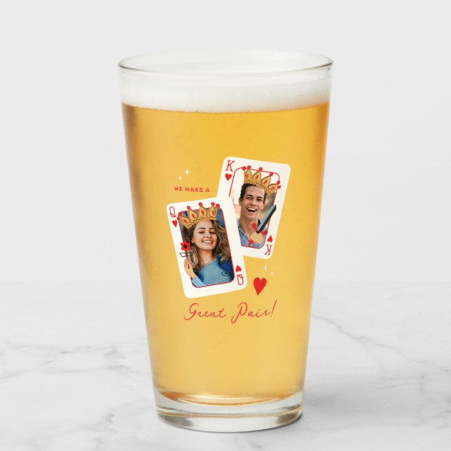 Verre Nous faisons un beau couple Saint-Valentin (Devant (rempli))