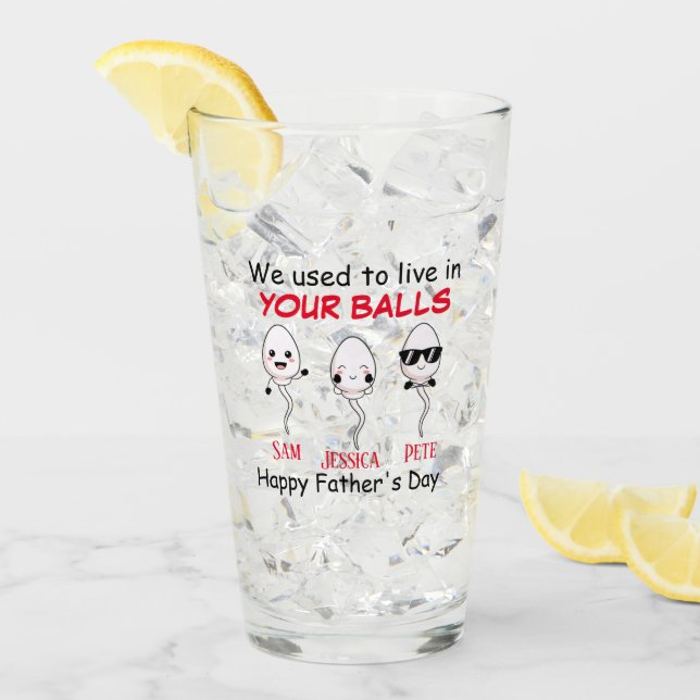 Verre Nous vivions dans vos boules Jusqu'à 3 (Devant glace)