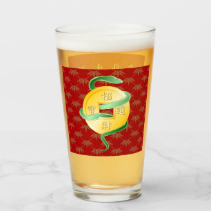 Verre Nouvel An lunaire chinois du serpent 2025 richesse