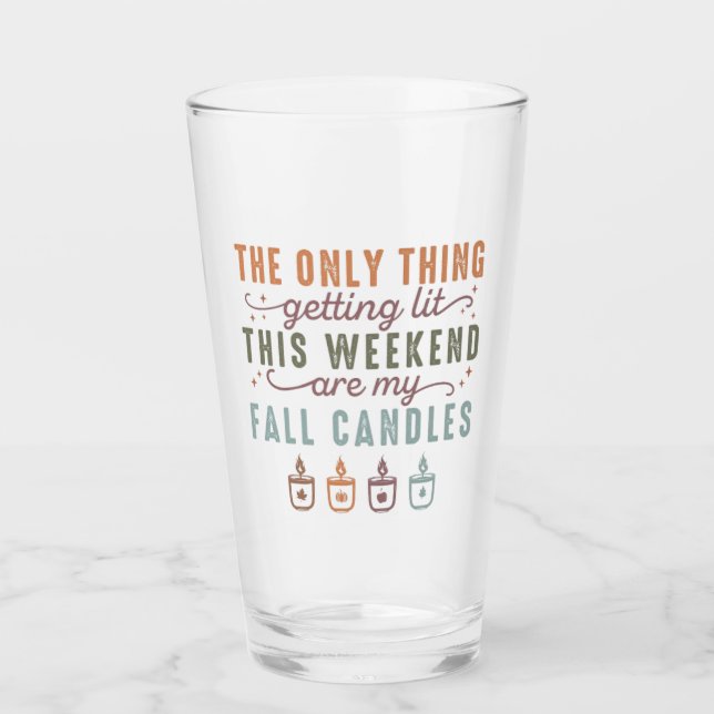 Verre Obtenir mes bougies automnales (Devant)