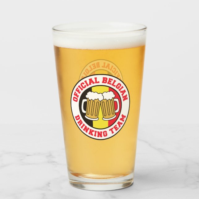 Verre officiel de l'équipe de boisson belge (Devant (rempli))