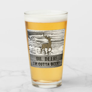 Verre Oh Deer Funny Bière Citation Russe Man Cave