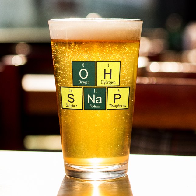 Verre Oh Snap Funny Élément Chimie Enseignant Sciences (Créateur téléchargé)