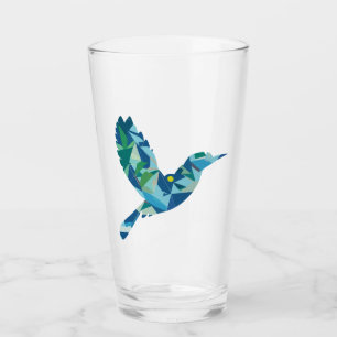 Verre Oiseau de couleur géométrique