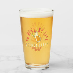 Verre Oktoberfest Drôle Pas de bière Pas de vie