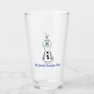 Verre Olaf au nez de Snowglobe