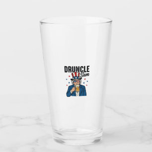 Verre Oncle Sam drôle de conception vectorielle de bière