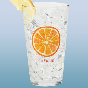 Verre Orange Citron Personnalisé