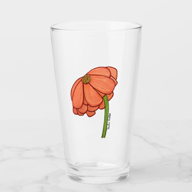 Verre Orange Flower (Devant)
