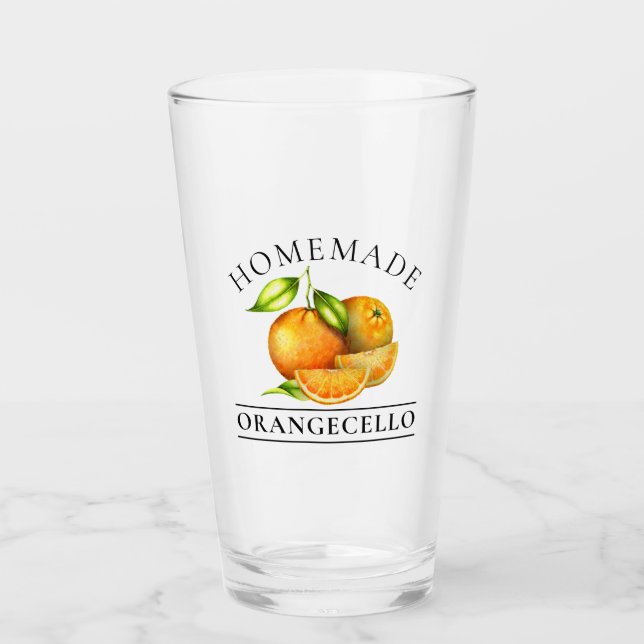 Verre Oranges aquarelles maison Orangecello (Devant)