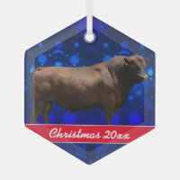 Ornement en céramique Red Angus Bull