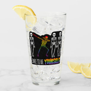 Verre Osez Être Vous Halloween Dabbing Skeleton Pop