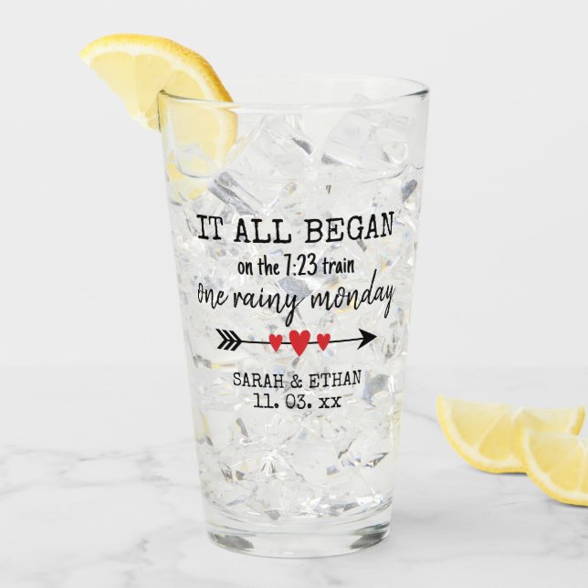 Verre Où tout a commencé la Saint-Valentin avec amour (Devant glace)