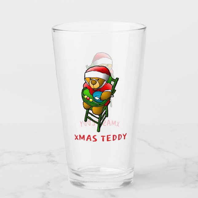 Verre Ours en peluche de Noël (Devant)
