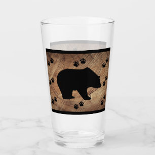 Verre Ours Noir Et Paniers Ours