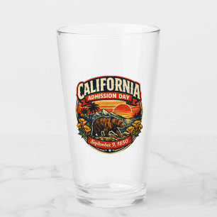 Verre Ours Rétro Vintage Jour d'Admission Californie & P