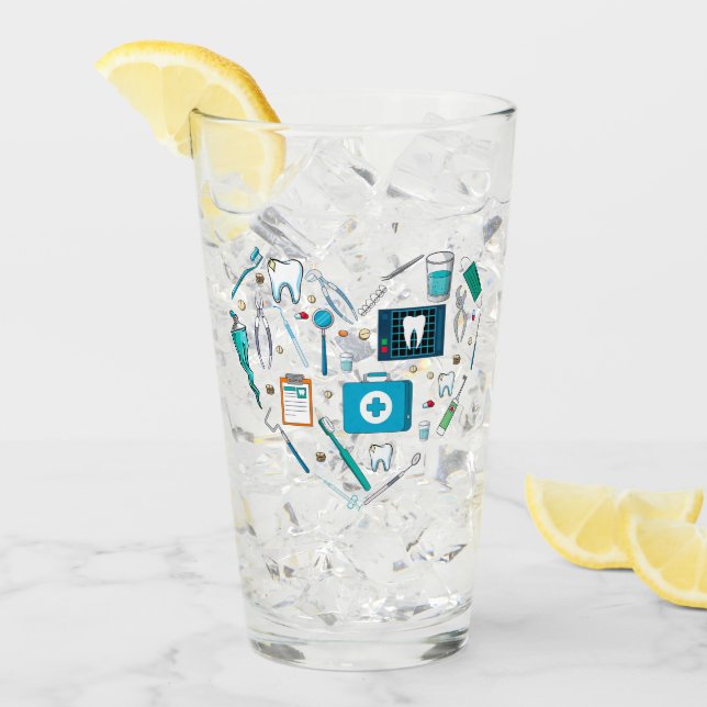 Verre Outil dentaire amusant Coeur (Devant glace)