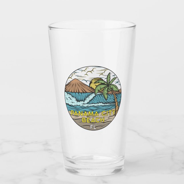 Verre Panama City Beach Florida Vintage (Devant)