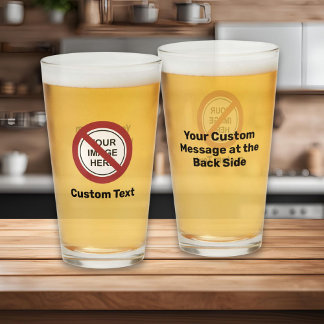 Verre Panneau Cercle d'interdiction personnalisée