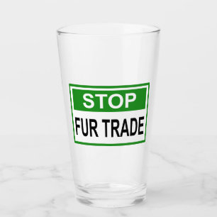 Verre Panneau commercial Stop Fur vert