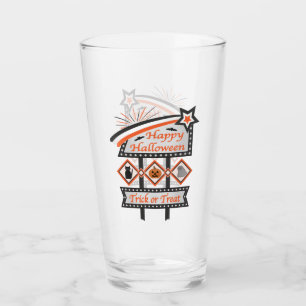 Verre Panneau d'Halloween Vintage rétros - Tricoter ou t