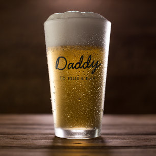 Verre Papa   Enfants Noms Fête des pères moderne