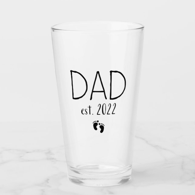 Verre Papa est 2022 nouveau papa fête des pères grossess (Devant)