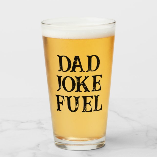 Verre Papa Joke Fuel - Grunge classique cadeau pour père (Devant (rempli))