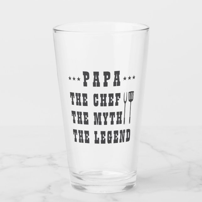 Verre Papa Le Mythe La Légende Grill Master Glass (Devant)