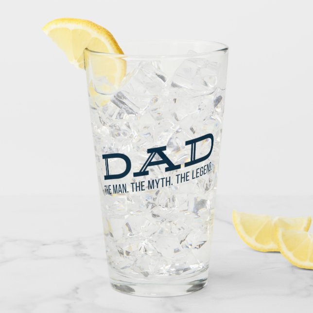 Verre Papa L'Homme Le Mythe La Légende Monogramme (Devant glace)