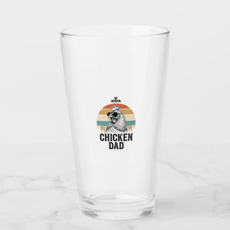 Verre Papa Poule Vintage Sunset Drôle Amateur de Poule S