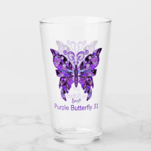 Verre Papillon pourpre 31