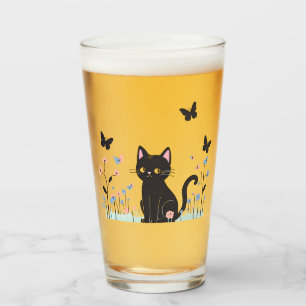Verre Papillons d'observation des chats noirs