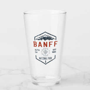 Verre Parc national Banff Canada Vintage en détresse