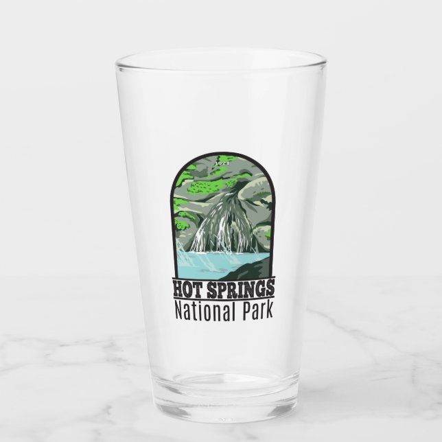 Verre Parc national de Hot Springs Arkansas Vintage (Devant)
